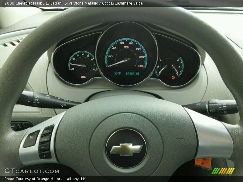 Silverstone Metallic / Cocoa/Cashmere Beige 2008 Chevrolet Malibu LS Sedan