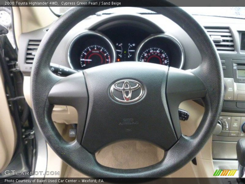 Cypress Green Pearl / Sand Beige 2008 Toyota Highlander 4WD
