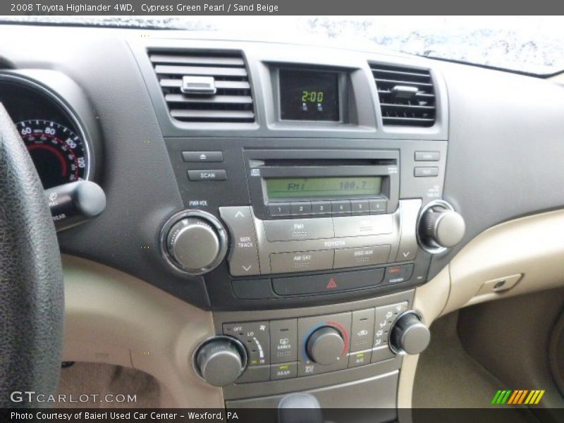 Cypress Green Pearl / Sand Beige 2008 Toyota Highlander 4WD