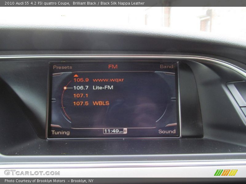 Brilliant Black / Black Silk Nappa Leather 2010 Audi S5 4.2 FSI quattro Coupe