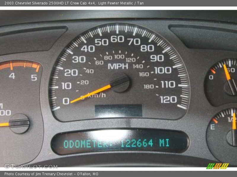 Light Pewter Metallic / Tan 2003 Chevrolet Silverado 2500HD LT Crew Cab 4x4