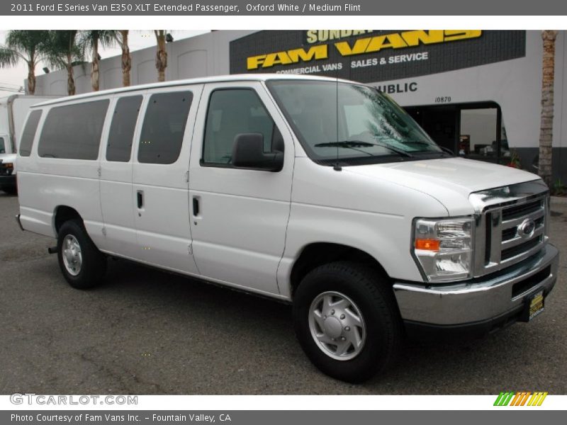 Oxford White / Medium Flint 2011 Ford E Series Van E350 XLT Extended Passenger