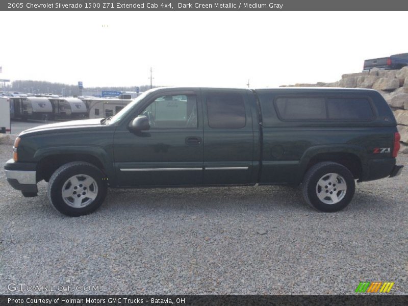 Dark Green Metallic / Medium Gray 2005 Chevrolet Silverado 1500 Z71 Extended Cab 4x4