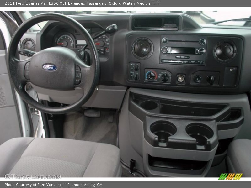 Oxford White / Medium Flint 2011 Ford E Series Van E350 XLT Extended Passenger