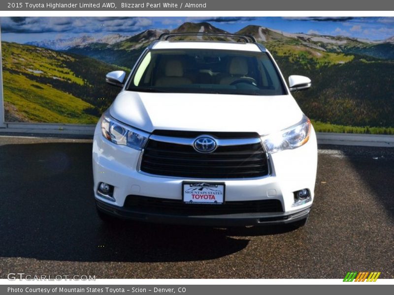 Blizzard Pearl White / Almond 2015 Toyota Highlander Limited AWD