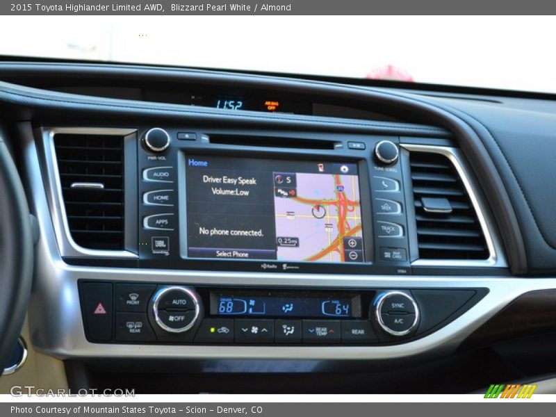 Controls of 2015 Highlander Limited AWD