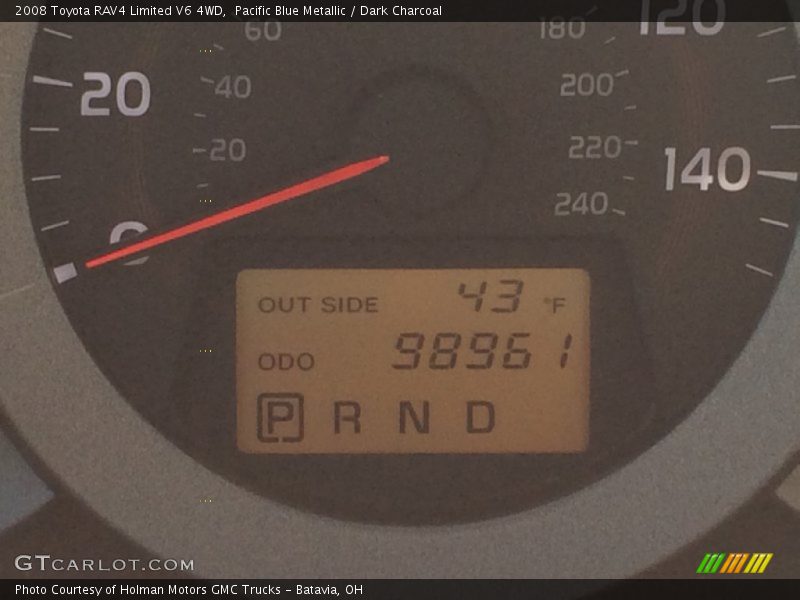 Pacific Blue Metallic / Dark Charcoal 2008 Toyota RAV4 Limited V6 4WD