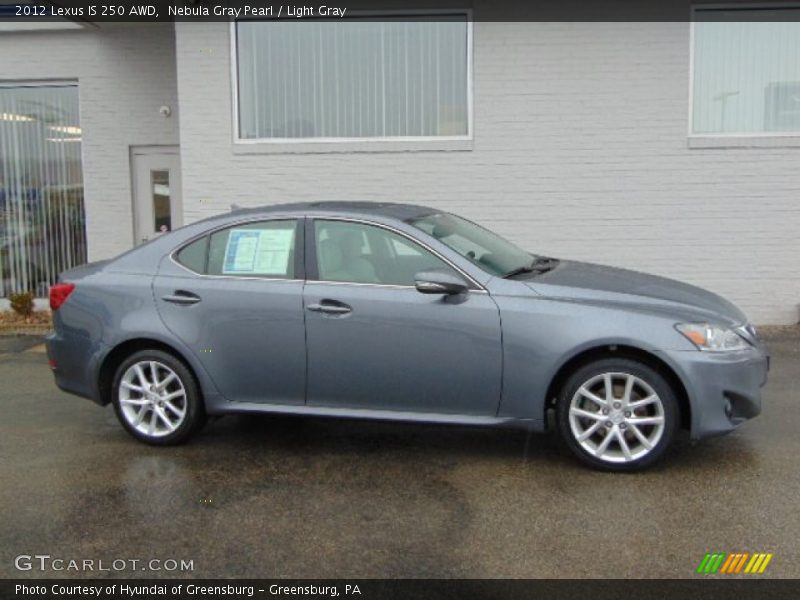Nebula Gray Pearl / Light Gray 2012 Lexus IS 250 AWD