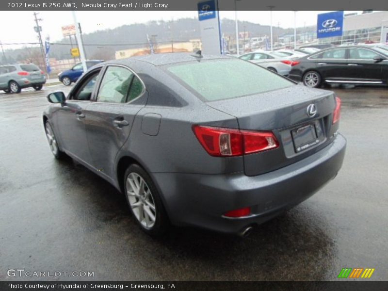 Nebula Gray Pearl / Light Gray 2012 Lexus IS 250 AWD