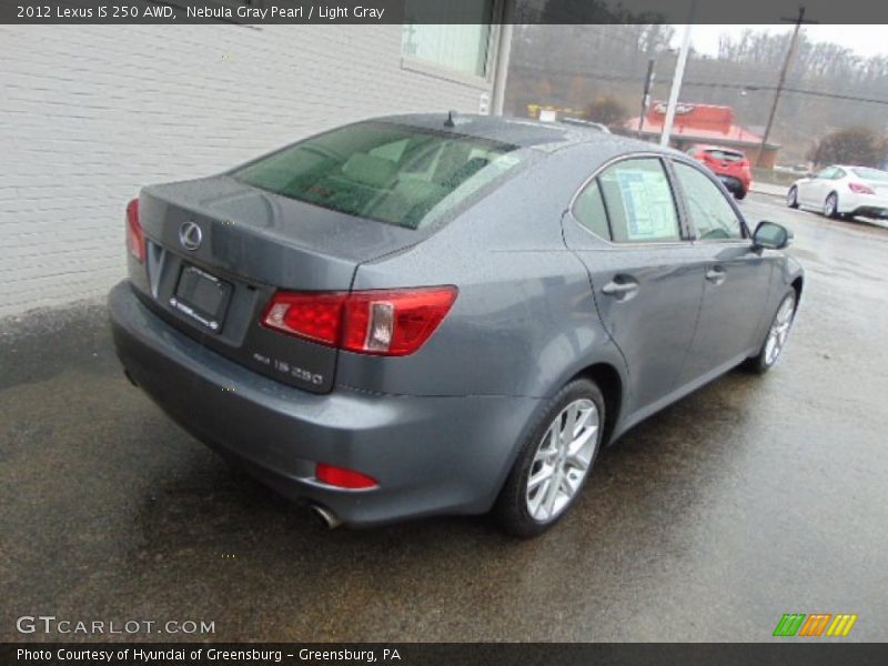 Nebula Gray Pearl / Light Gray 2012 Lexus IS 250 AWD