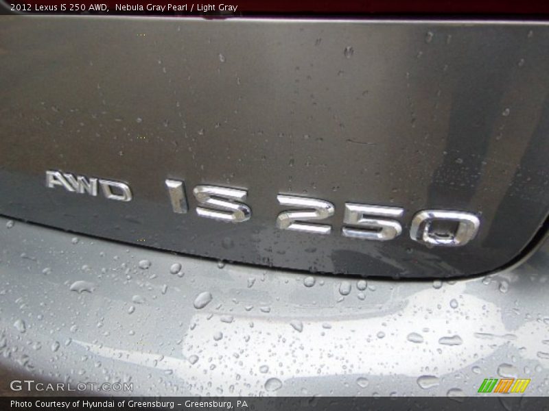 Nebula Gray Pearl / Light Gray 2012 Lexus IS 250 AWD