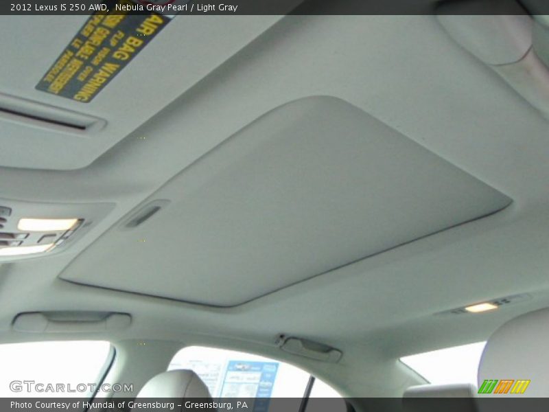 Nebula Gray Pearl / Light Gray 2012 Lexus IS 250 AWD