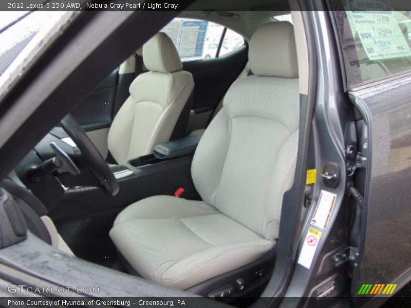 Nebula Gray Pearl / Light Gray 2012 Lexus IS 250 AWD