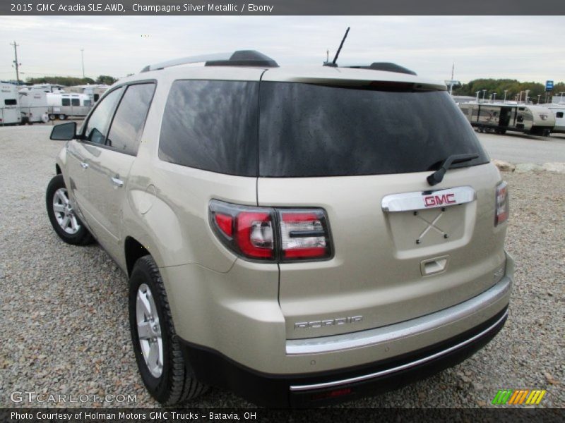 Champagne Silver Metallic / Ebony 2015 GMC Acadia SLE AWD