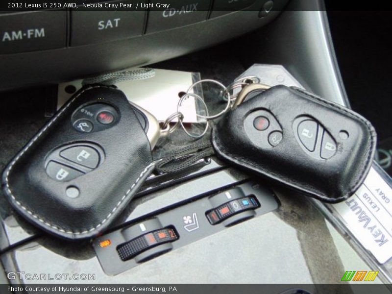 Nebula Gray Pearl / Light Gray 2012 Lexus IS 250 AWD