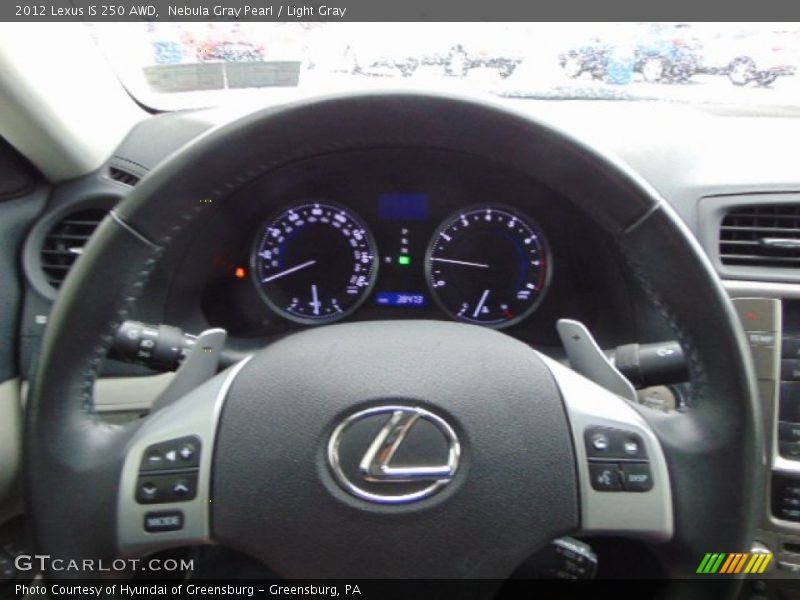 Nebula Gray Pearl / Light Gray 2012 Lexus IS 250 AWD
