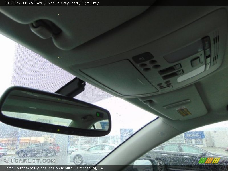 Nebula Gray Pearl / Light Gray 2012 Lexus IS 250 AWD