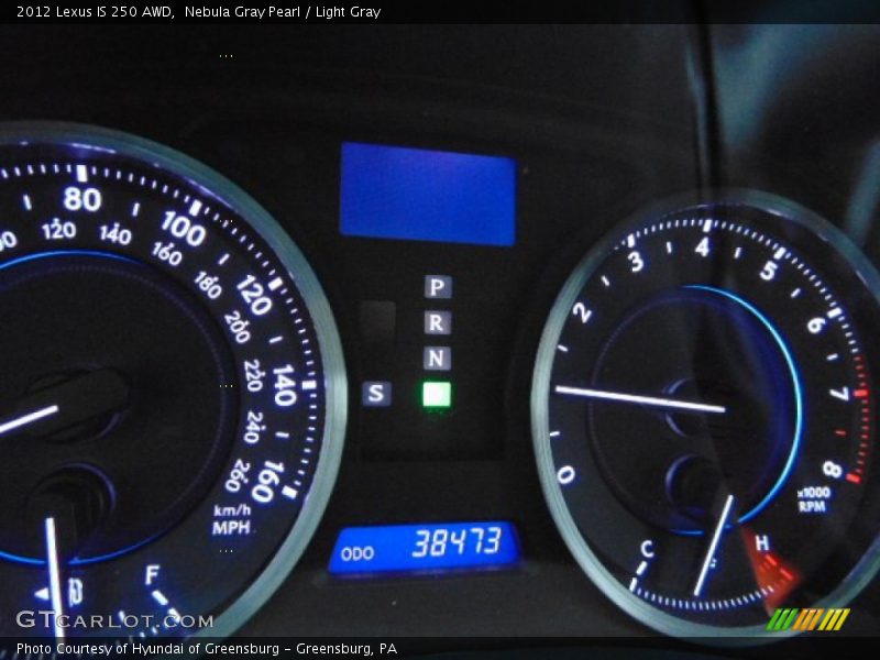 Nebula Gray Pearl / Light Gray 2012 Lexus IS 250 AWD