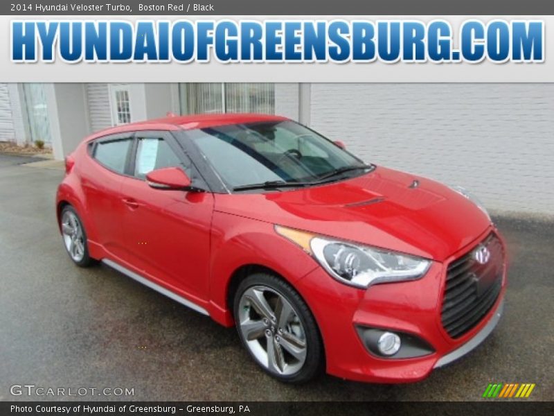 Boston Red / Black 2014 Hyundai Veloster Turbo