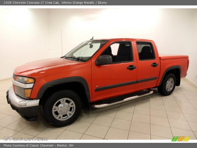 Inferno Orange Metallic / Ebony 2008 Chevrolet Colorado LT Crew Cab