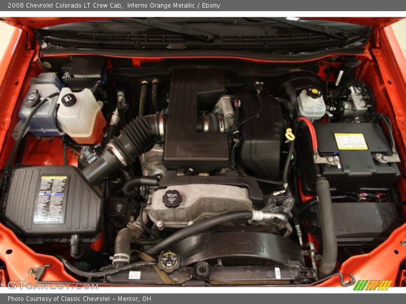 Inferno Orange Metallic / Ebony 2008 Chevrolet Colorado LT Crew Cab