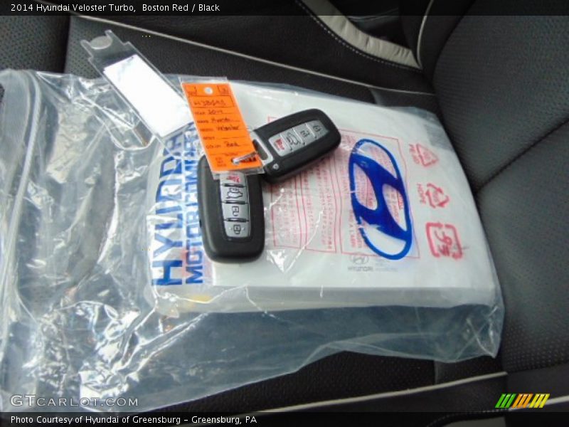 Boston Red / Black 2014 Hyundai Veloster Turbo