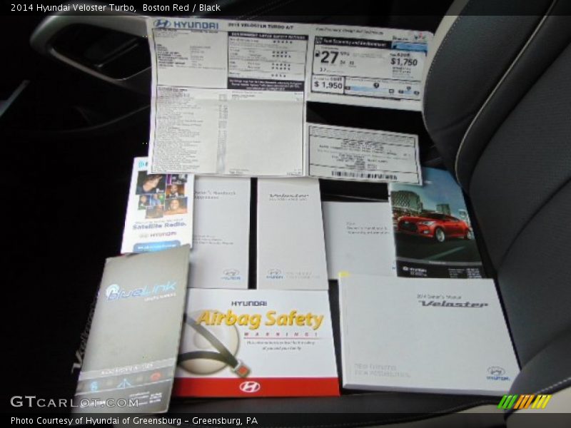 Boston Red / Black 2014 Hyundai Veloster Turbo