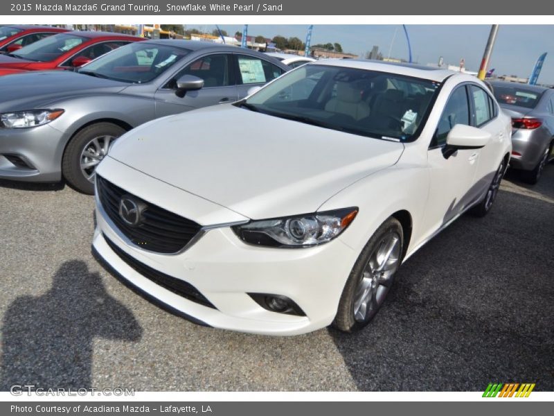 Snowflake White Pearl / Sand 2015 Mazda Mazda6 Grand Touring