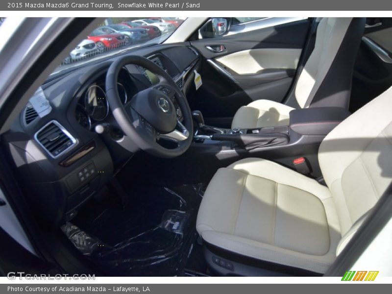 Snowflake White Pearl / Sand 2015 Mazda Mazda6 Grand Touring