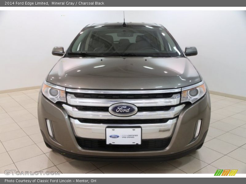 Mineral Gray / Charcoal Black 2014 Ford Edge Limited