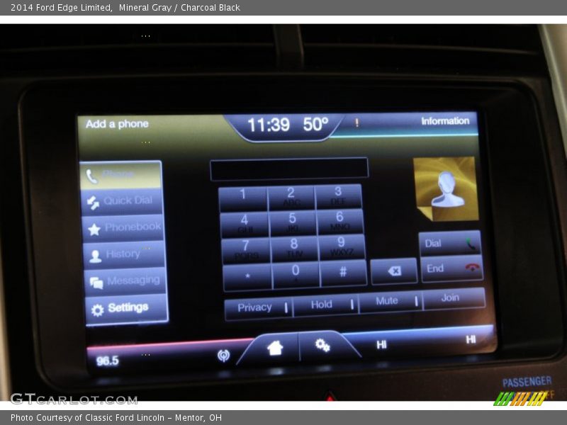 Mineral Gray / Charcoal Black 2014 Ford Edge Limited