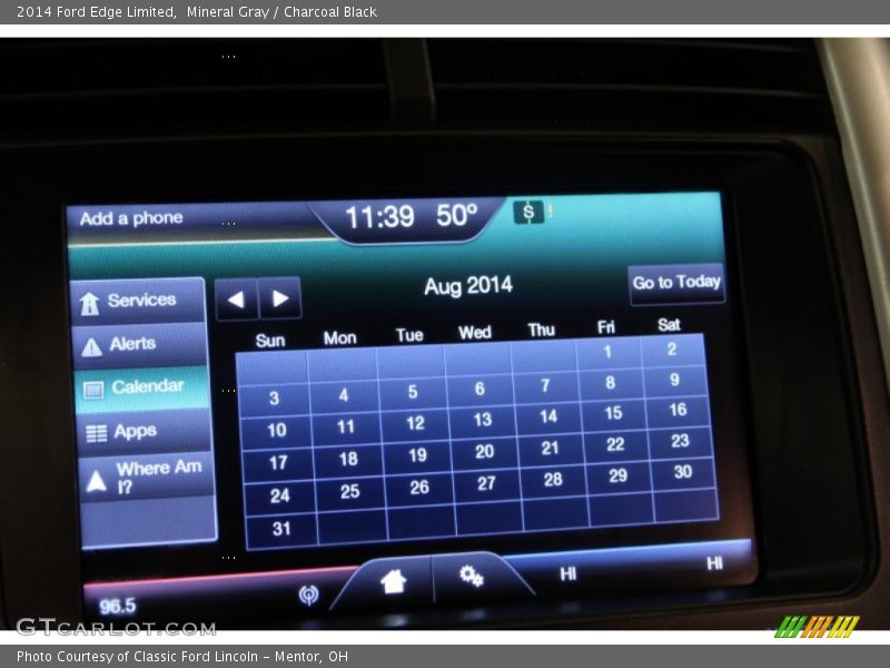 Mineral Gray / Charcoal Black 2014 Ford Edge Limited