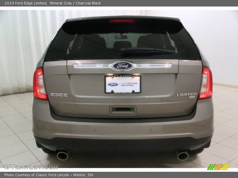 Mineral Gray / Charcoal Black 2014 Ford Edge Limited