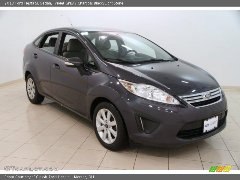 Violet Gray / Charcoal Black/Light Stone 2013 Ford Fiesta SE Sedan