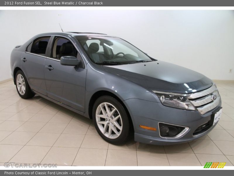 Steel Blue Metallic / Charcoal Black 2012 Ford Fusion SEL