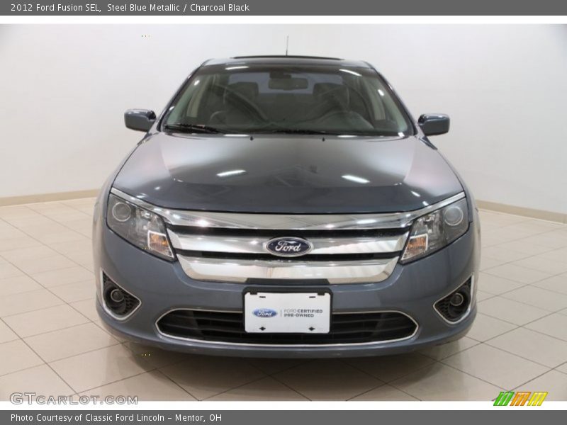Steel Blue Metallic / Charcoal Black 2012 Ford Fusion SEL