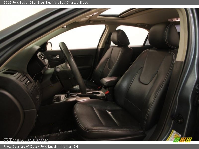 Steel Blue Metallic / Charcoal Black 2012 Ford Fusion SEL