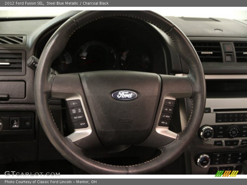 Steel Blue Metallic / Charcoal Black 2012 Ford Fusion SEL