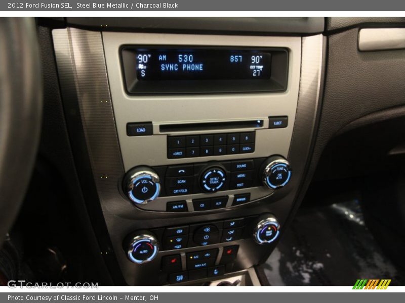 Steel Blue Metallic / Charcoal Black 2012 Ford Fusion SEL