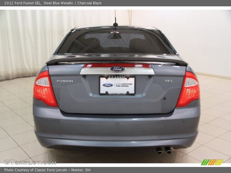 Steel Blue Metallic / Charcoal Black 2012 Ford Fusion SEL