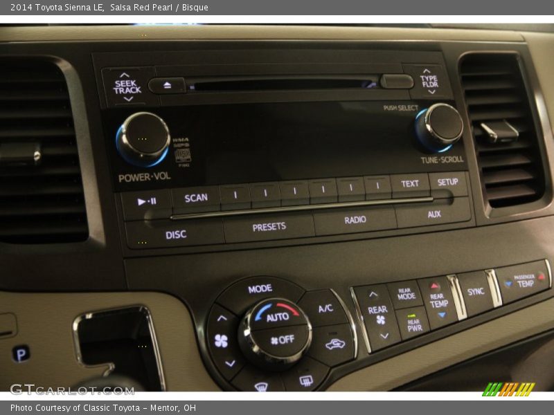 Salsa Red Pearl / Bisque 2014 Toyota Sienna LE