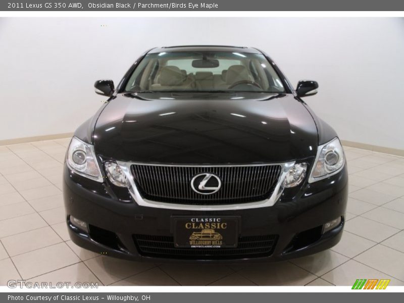 Obsidian Black / Parchment/Birds Eye Maple 2011 Lexus GS 350 AWD