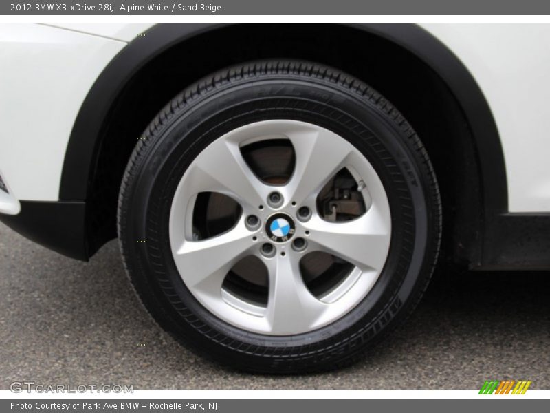 Alpine White / Sand Beige 2012 BMW X3 xDrive 28i