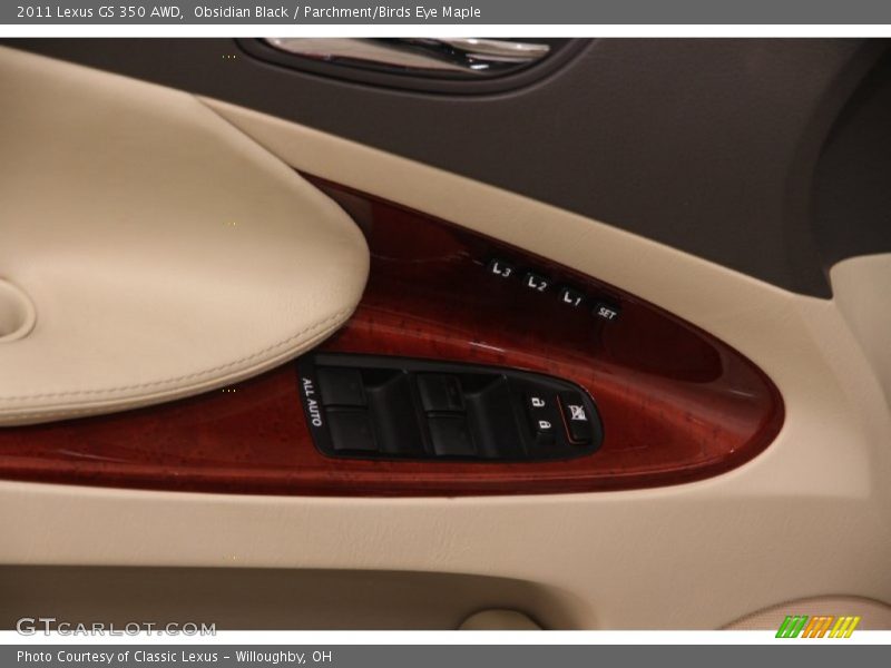 Obsidian Black / Parchment/Birds Eye Maple 2011 Lexus GS 350 AWD