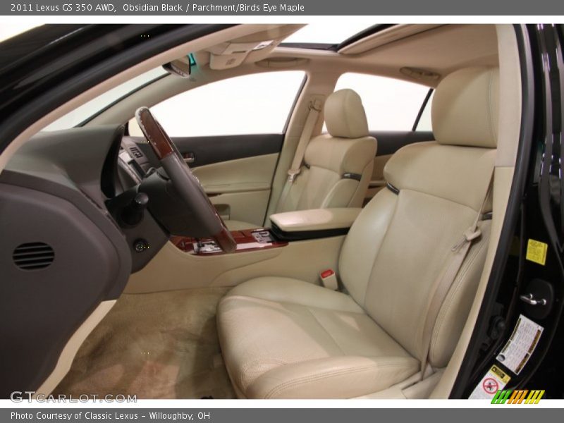 Obsidian Black / Parchment/Birds Eye Maple 2011 Lexus GS 350 AWD