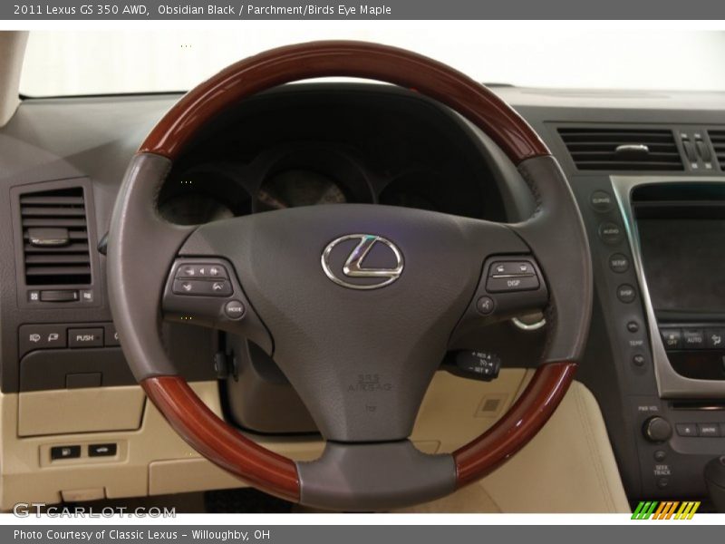 Obsidian Black / Parchment/Birds Eye Maple 2011 Lexus GS 350 AWD