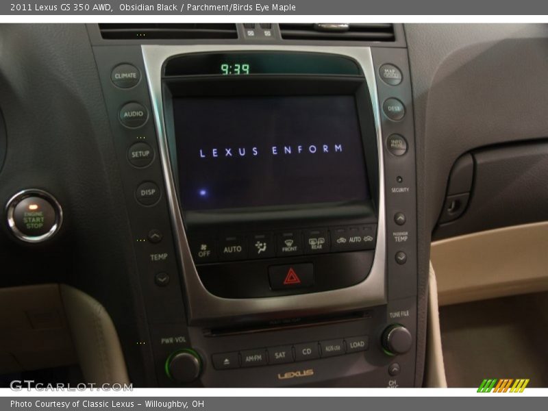 Obsidian Black / Parchment/Birds Eye Maple 2011 Lexus GS 350 AWD