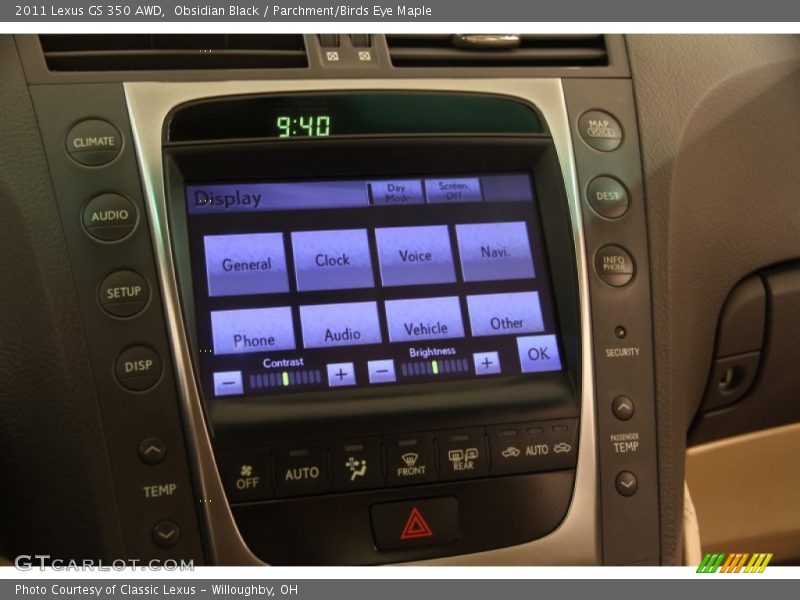 Obsidian Black / Parchment/Birds Eye Maple 2011 Lexus GS 350 AWD