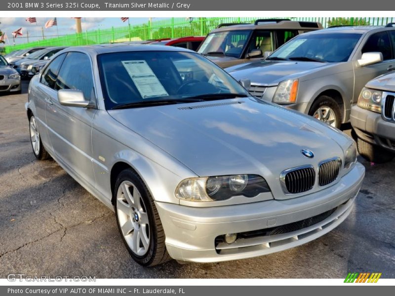 Titanium Silver Metallic / Grey 2001 BMW 3 Series 325i Coupe