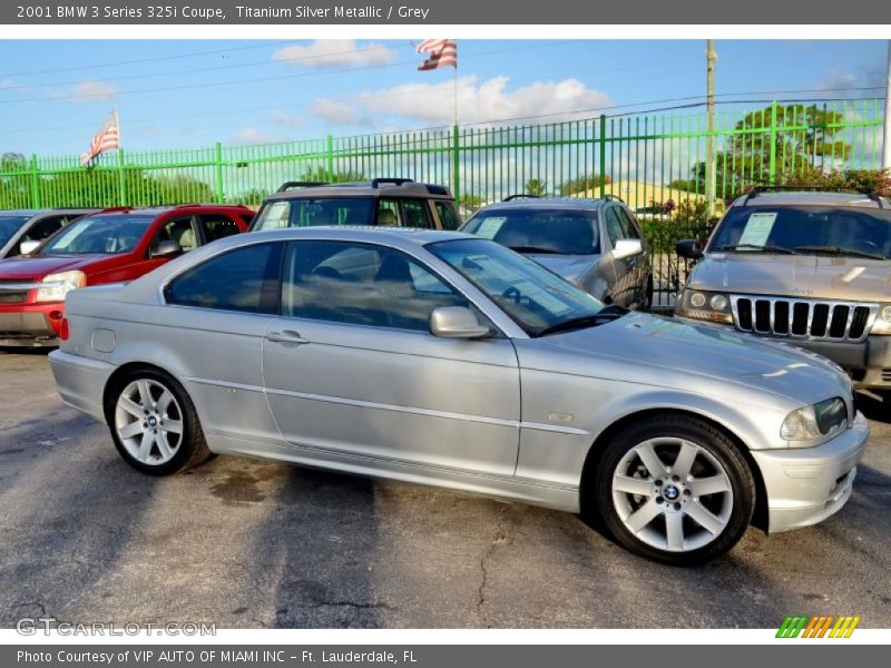 Titanium Silver Metallic / Grey 2001 BMW 3 Series 325i Coupe